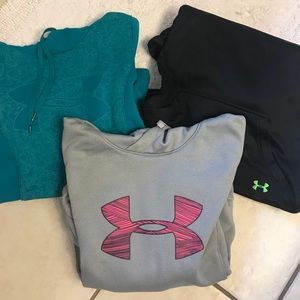 Lot of 3 Under Armour Hoodies